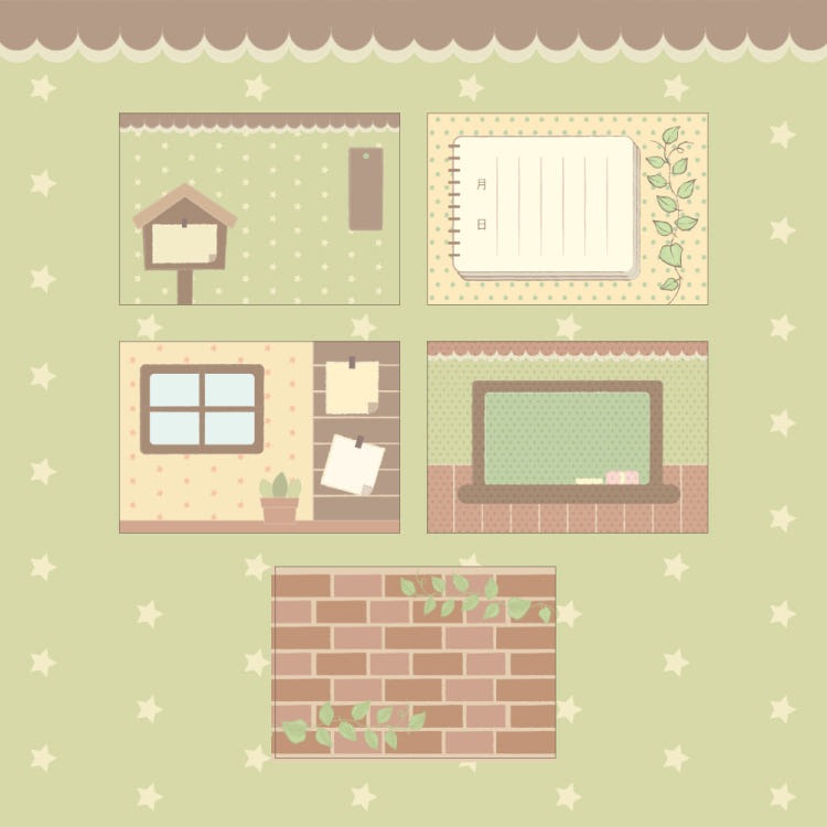 dori - cozy background memo sheet pack