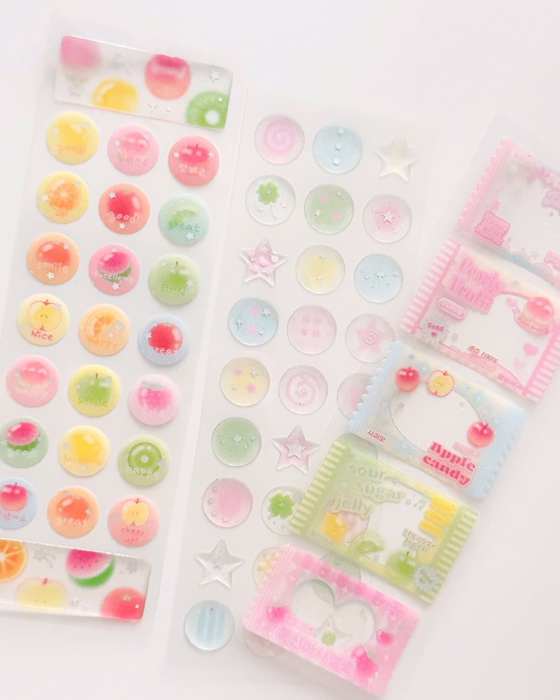 ♡ Pearly Button - Fruit Epoxy Sticker