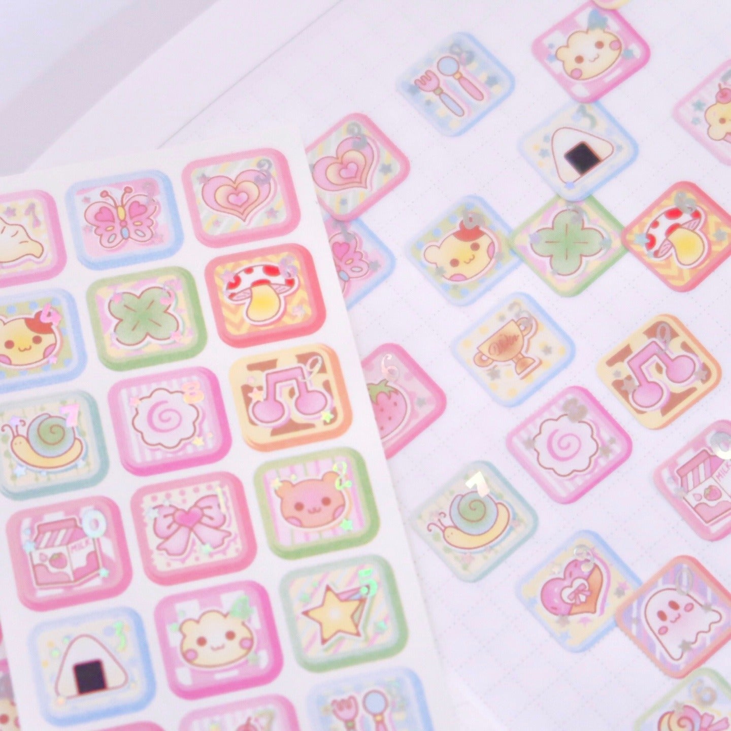 ♡ Pearly Button - Cute Button Number Sticker