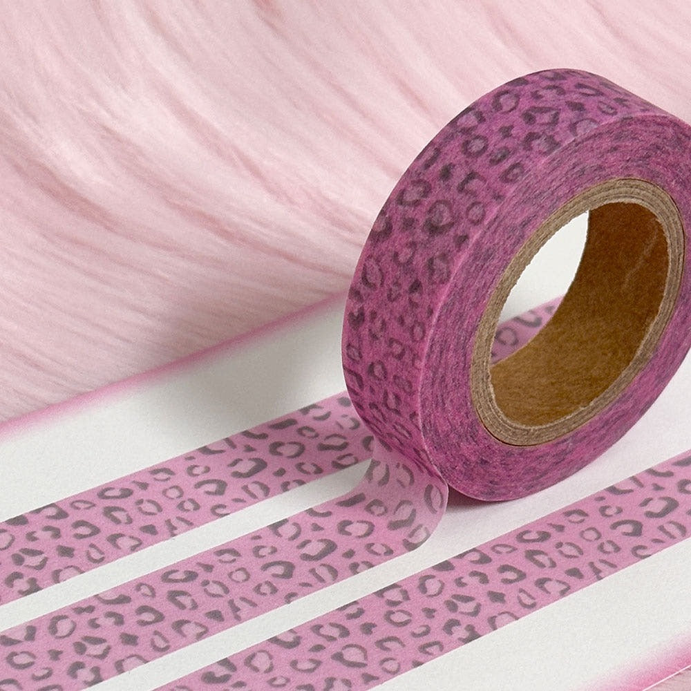Bit By Bit - babypink leopard masking tape