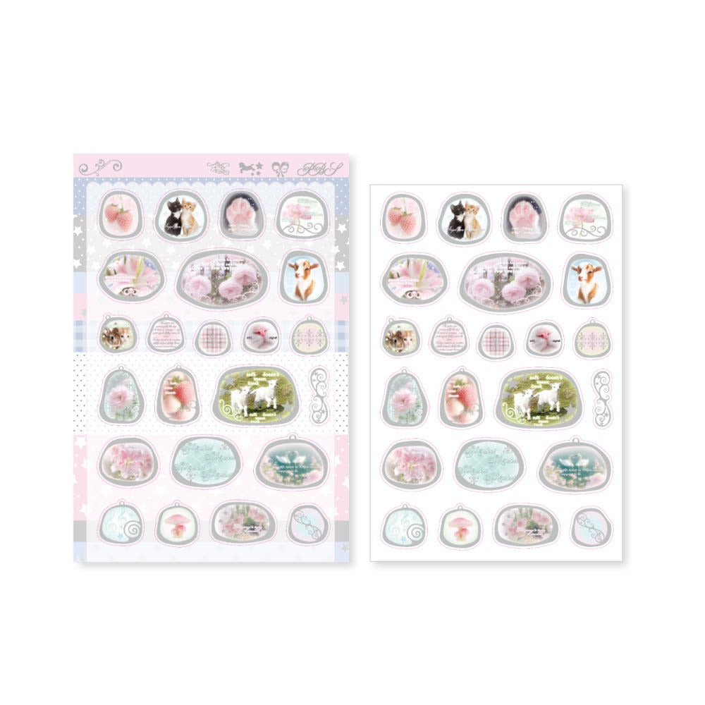 Pearly Button - memory archive charm sticker