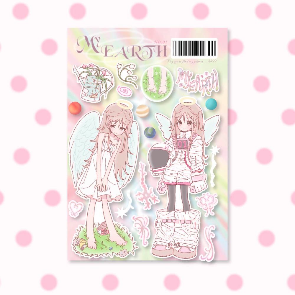 ricomaru - my earth sticker sheet