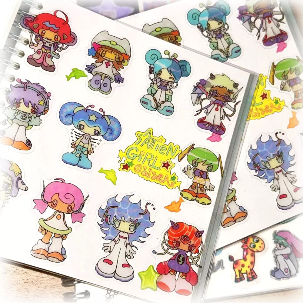 Oliwa - My alien girls 3D glitter sticker