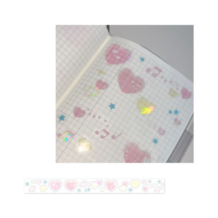 Coral Tree - music note heart Kiss Cut Tape