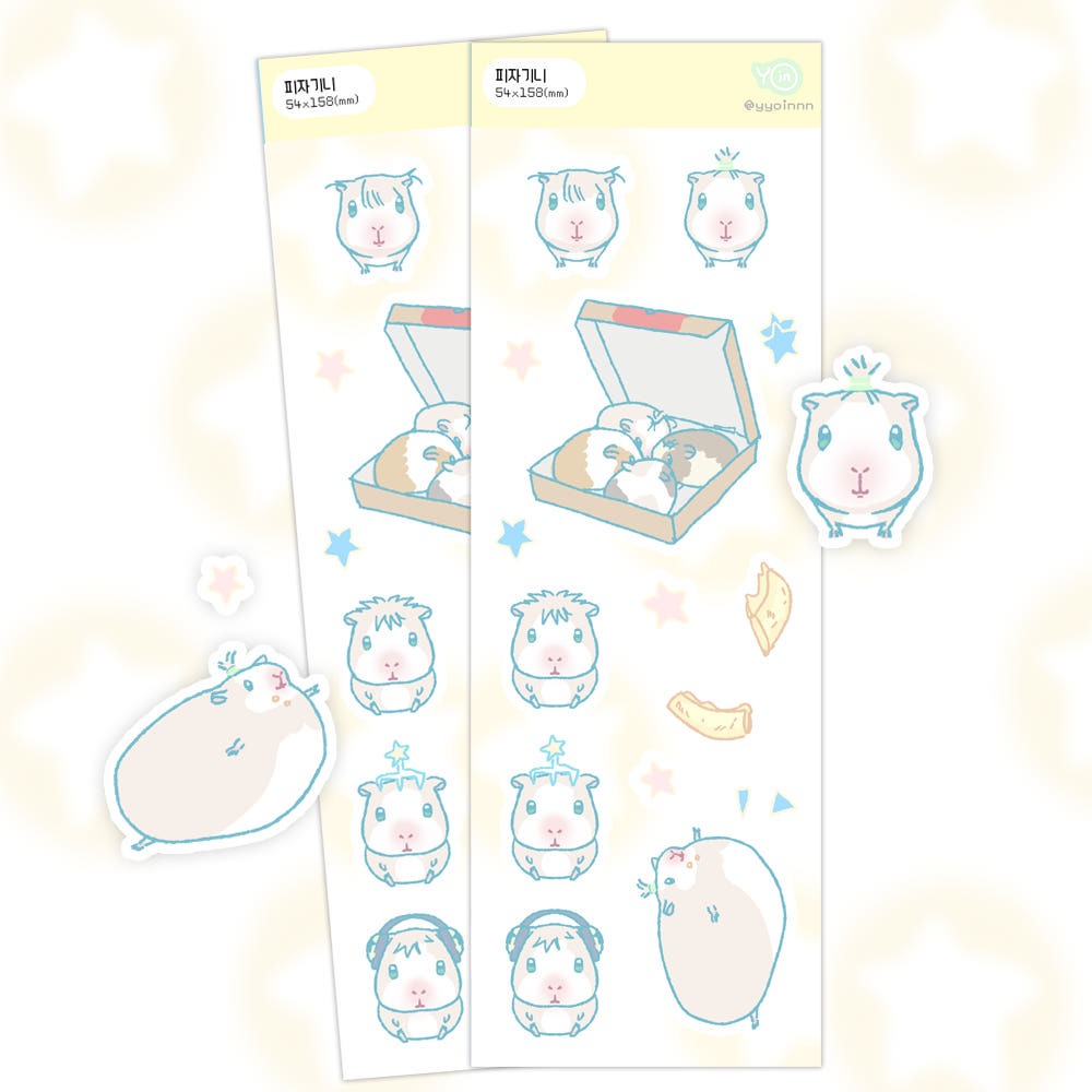 yyoinnn - guinea sticker sheet