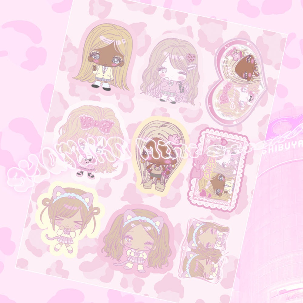 mami express - gyaru mini me sticker sheet