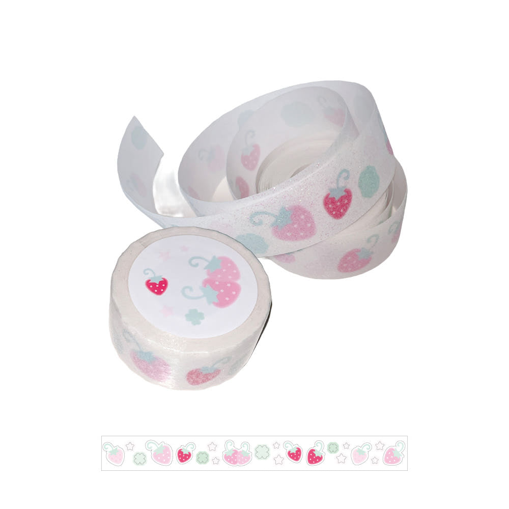 coral tree - clover strawberry kiss cut tape