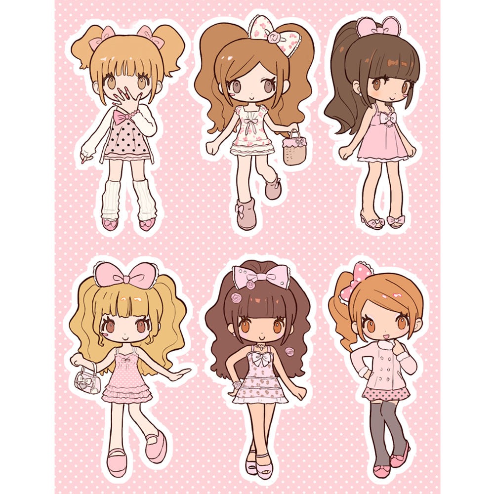 heartwarmingclub - princess girls sticker sheet