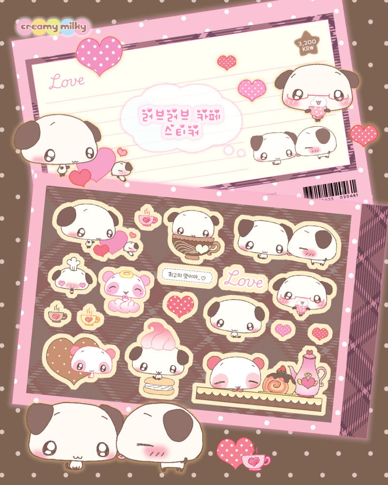 Creamy milky - Love love cafe sticker