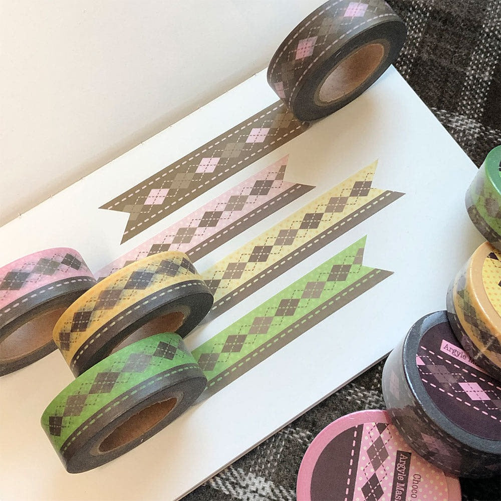 Bit By Bit - argyle masking tape