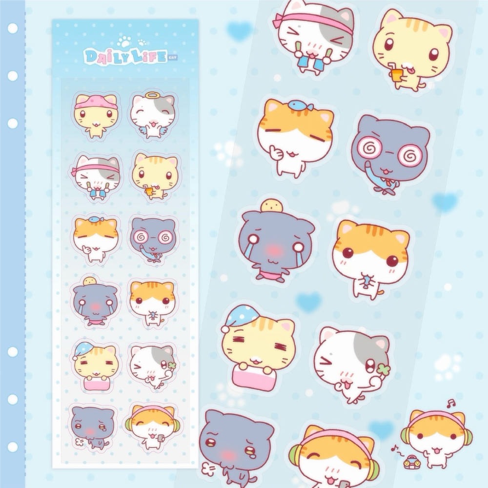 jhove studio - cat's daily life sticker