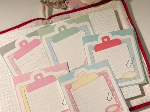 happiest fluffy shop - clip memo memo sheet sticker