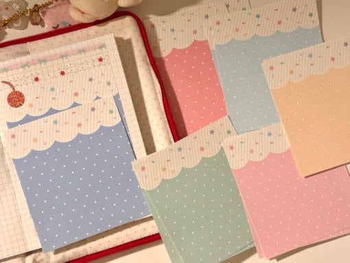 happiest fluffy shop - cream soda memo sheet sticker