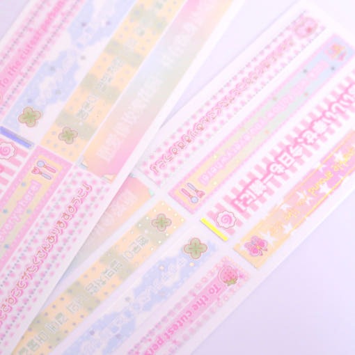 ♡ Pearly Button - Fortune Label Sticker