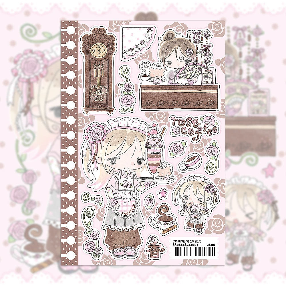 Creamy crumbz - rose tea cafe sticker