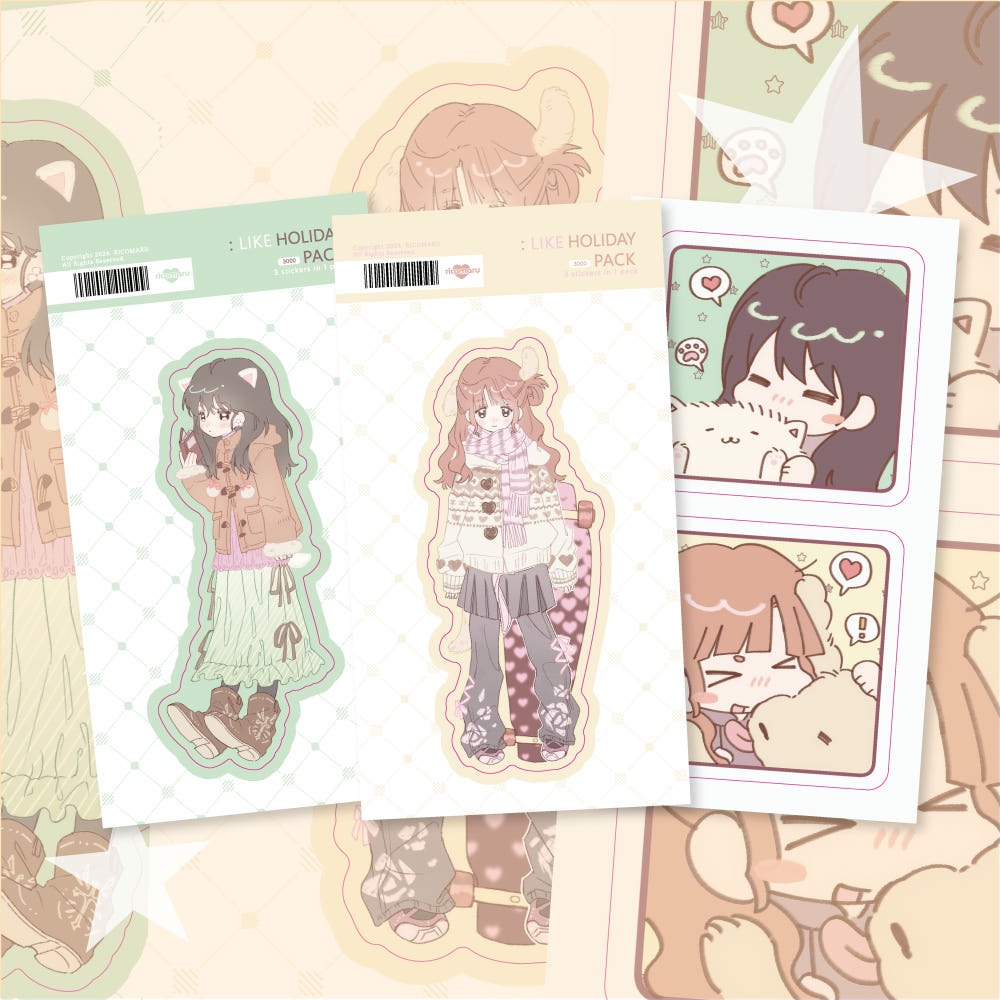 ricomaru - like holiday sticker sheet