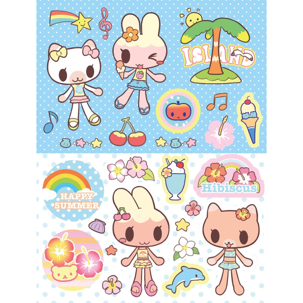 heartwarmingclub - tropical sticker sheet