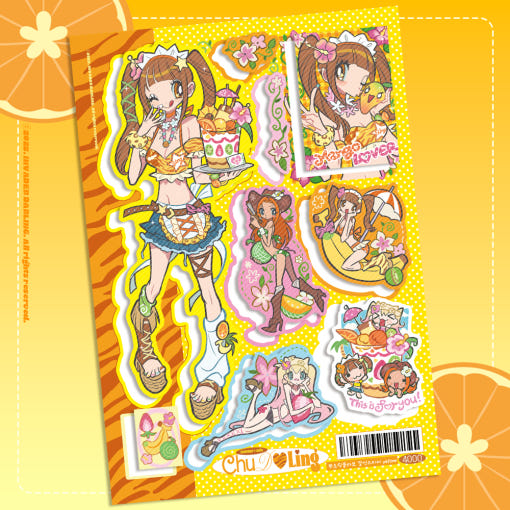 invader darling - chudoling collab yellow sticker