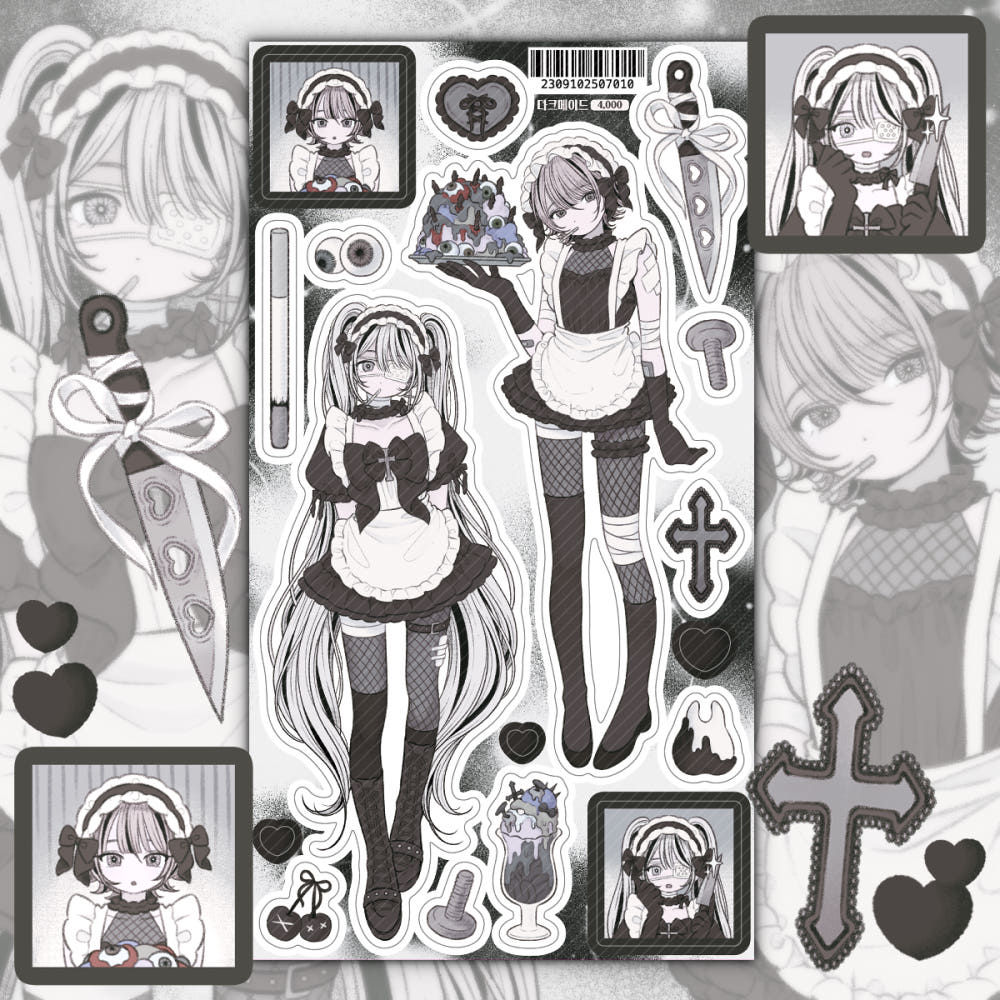 sinekeem - dark maid sticker