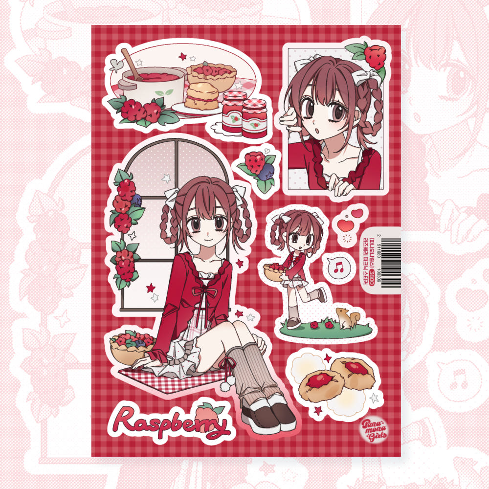 panamona girls - raspberry picnic sticker