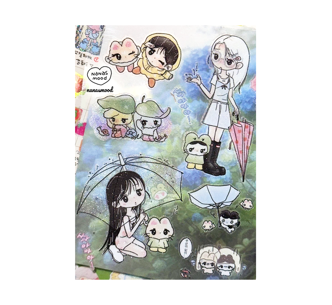 nanasmood - rainy day sticker