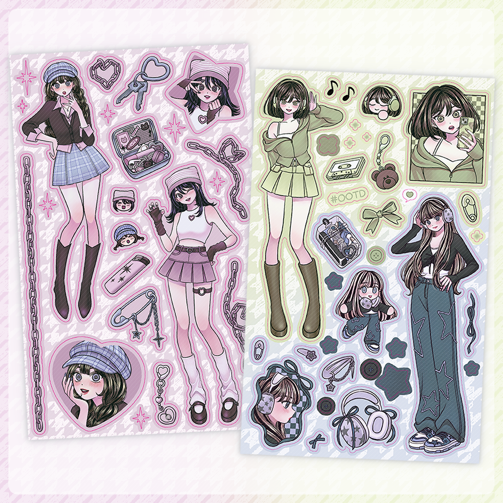 sinekeem - OOTD sticker 2 types