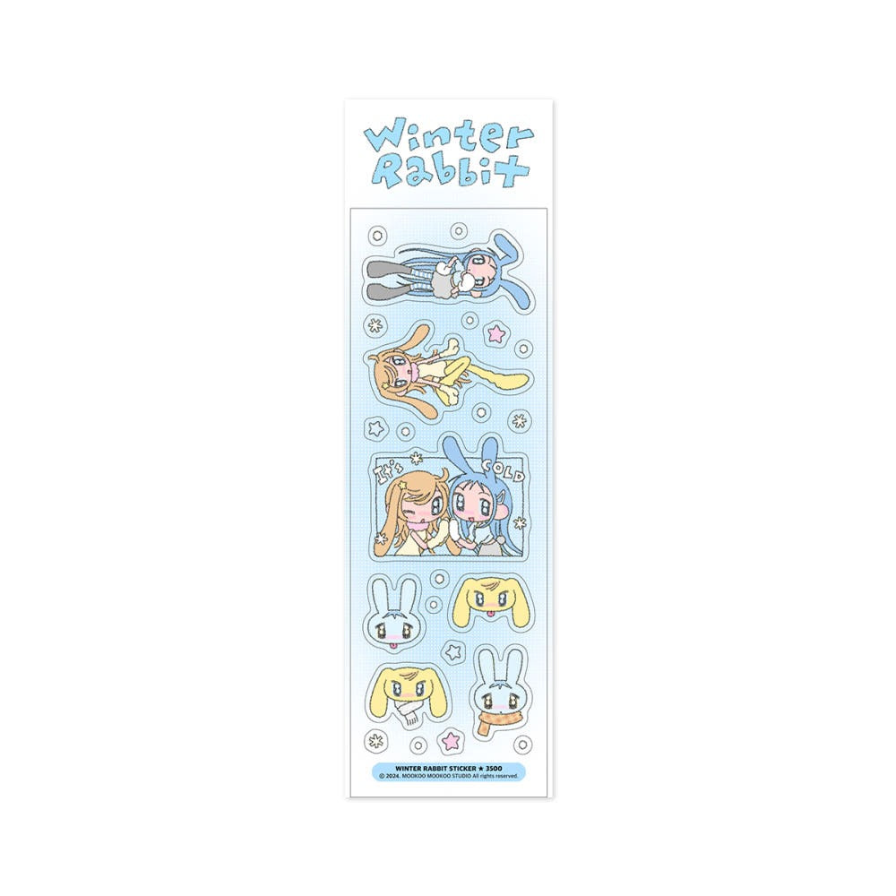 mookoomookoostudio - winter rabbit sticker