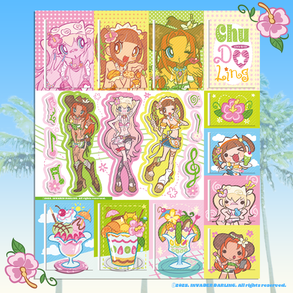 invader darling - chudoling trio sticker