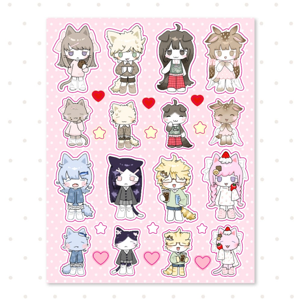 arsene - human cat sticker