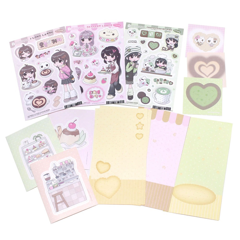 snooze kittens x love crescent - sweet cafe pack