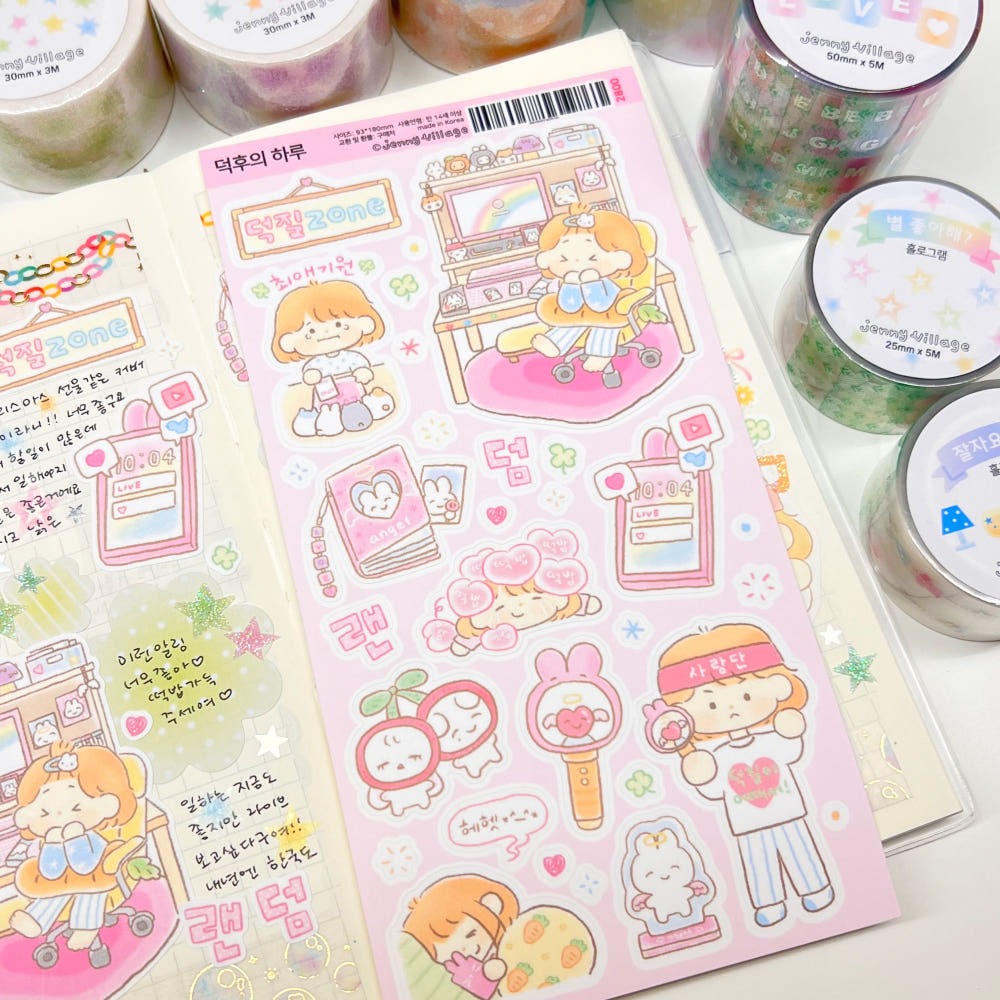 jenny village - otaku's day sheet sticker