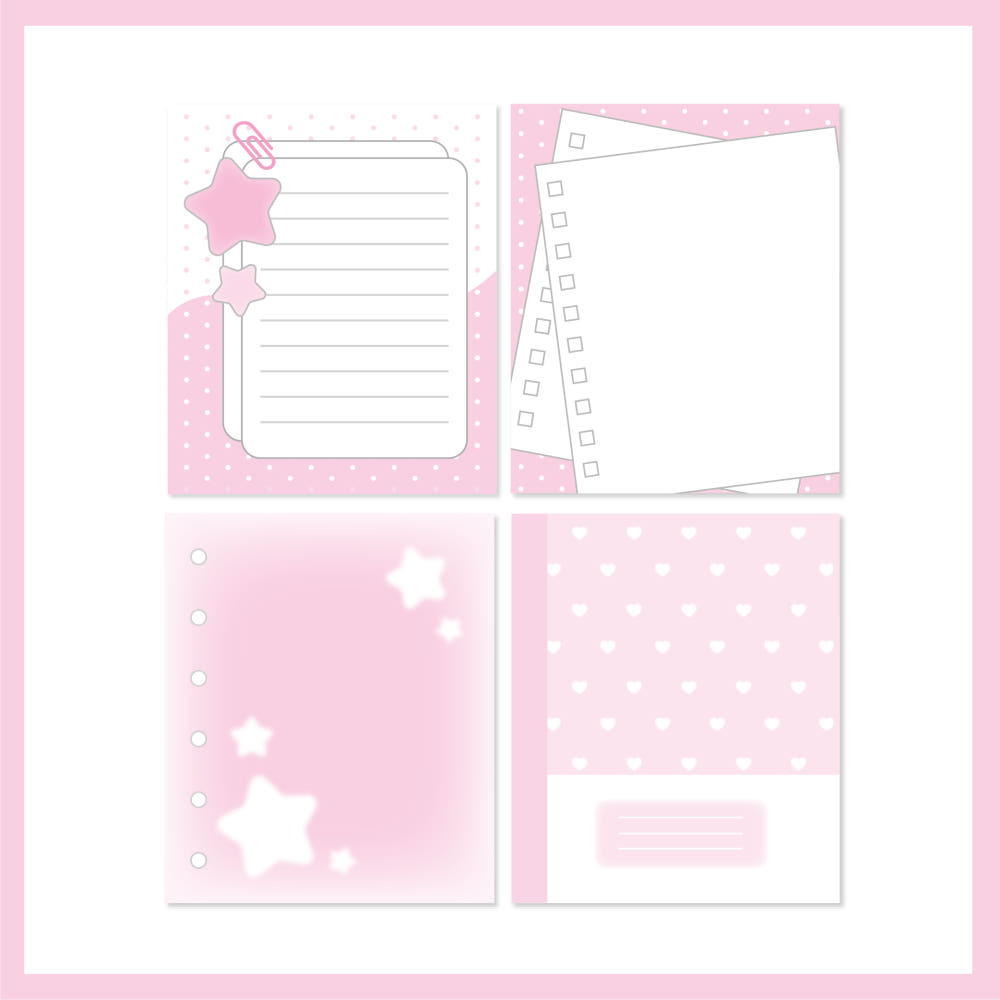 loveallday - pink note memo sheet sticker