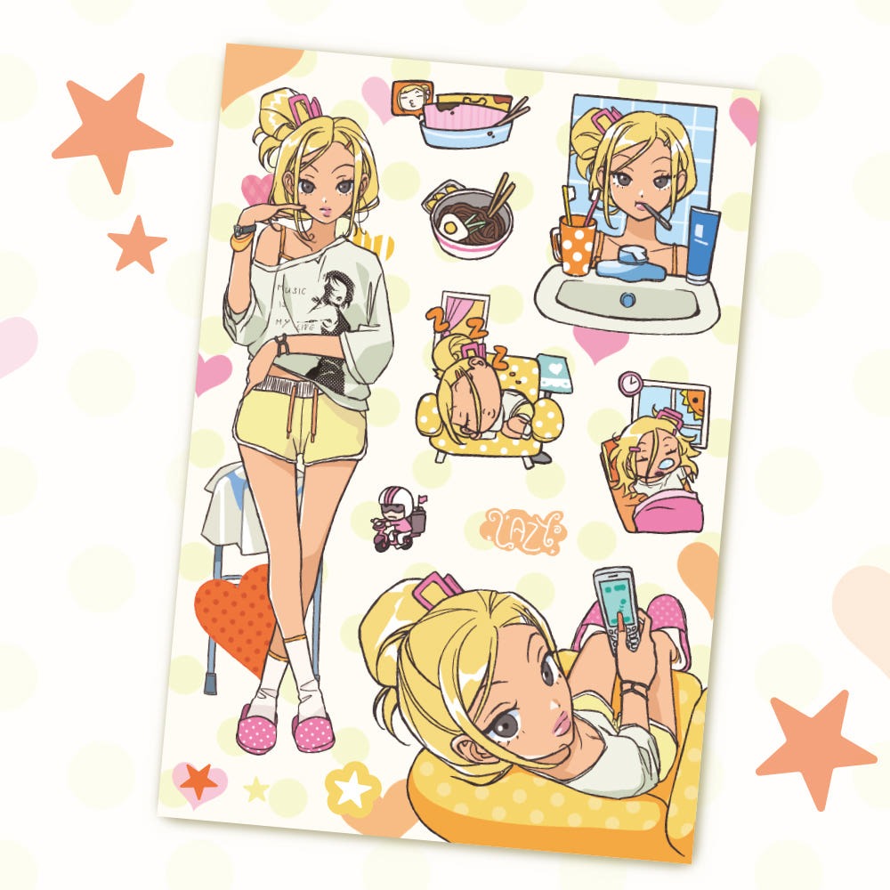 chuchuhae - lazy home sticker