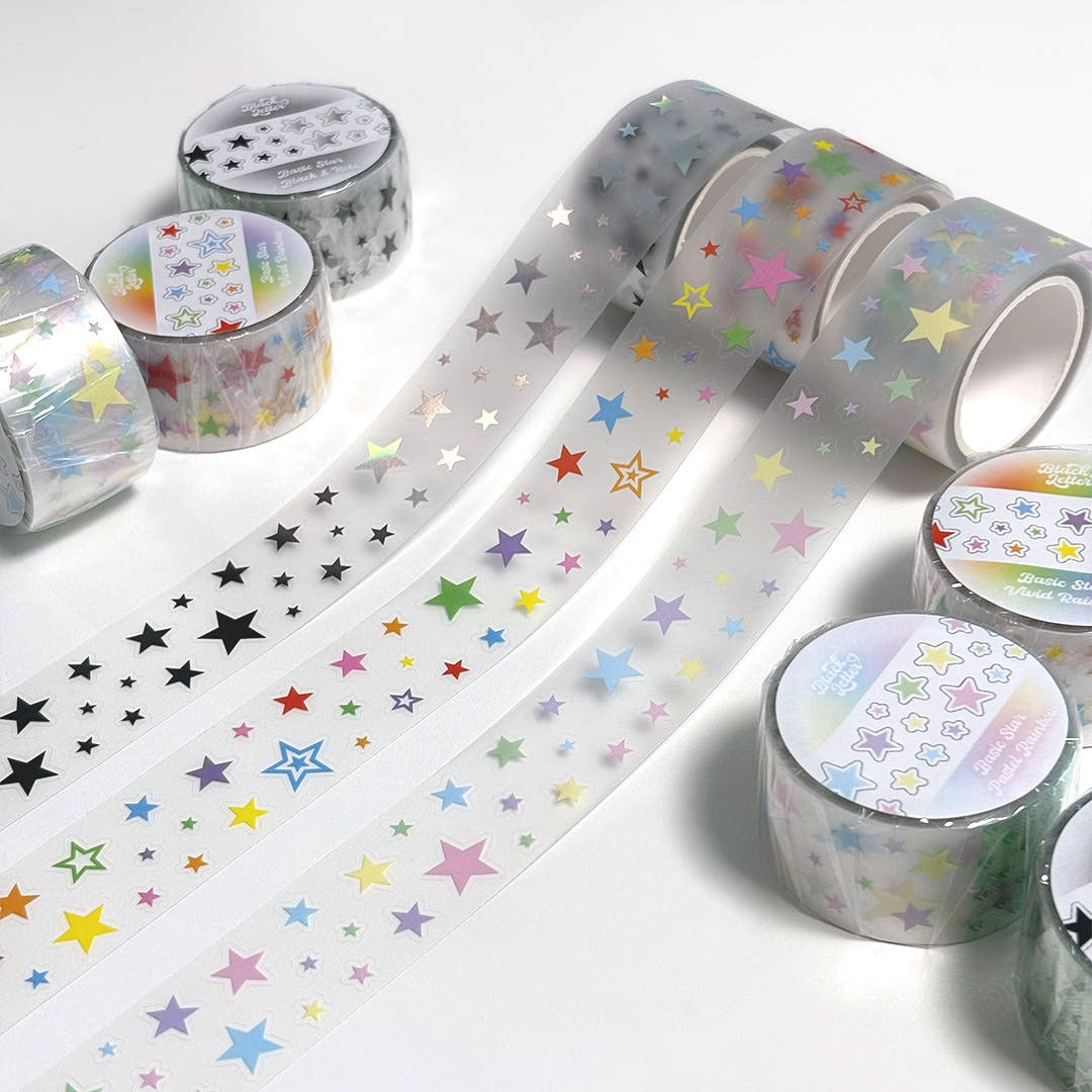 Blackletter - basic star kisscut tape