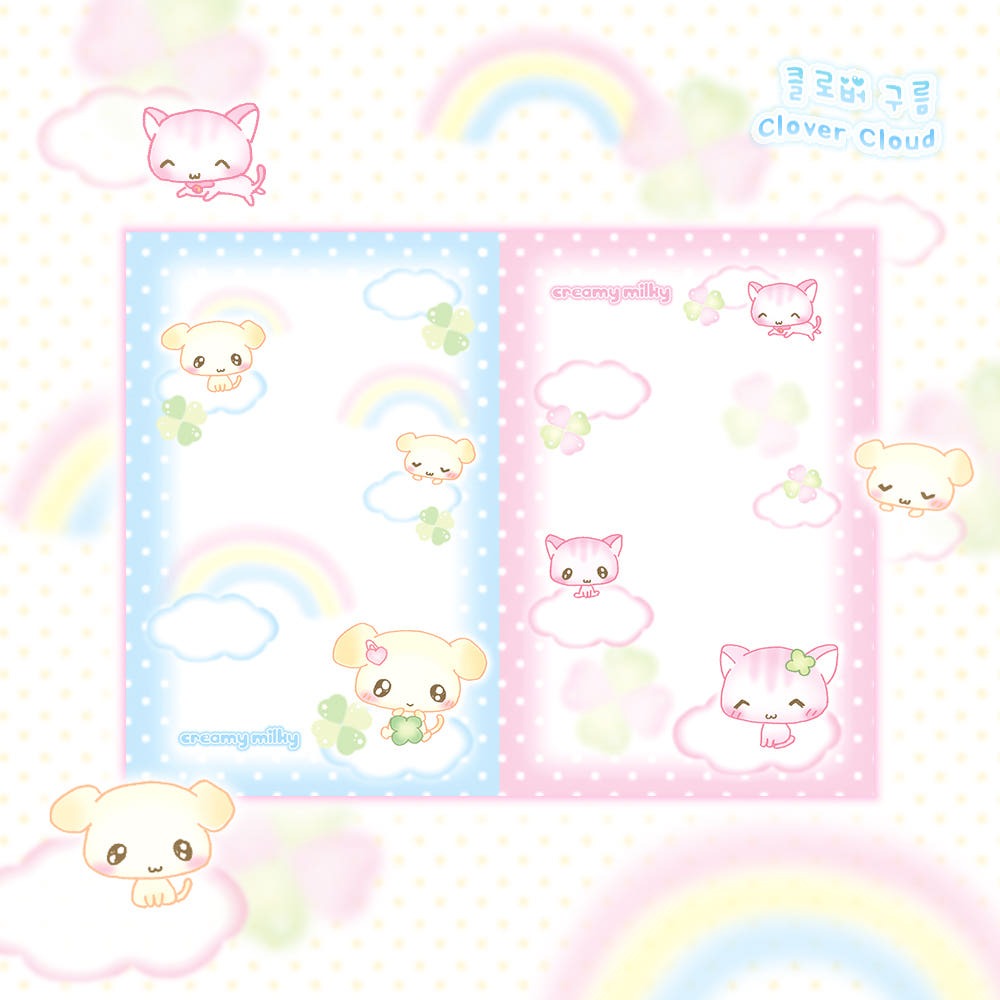 creamy milky - clover cloud memo pad
