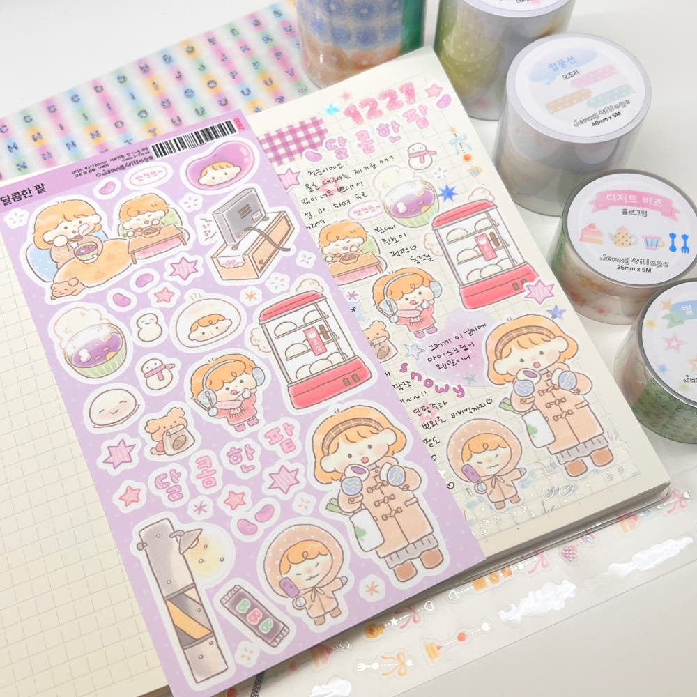 jenny village - sweet red bean sheet sticker