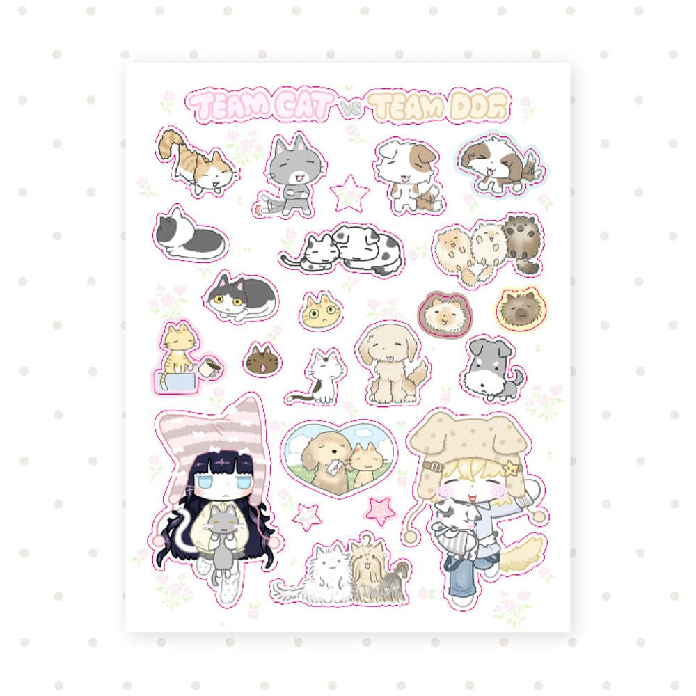 arsene - team cat vs team dog sticker