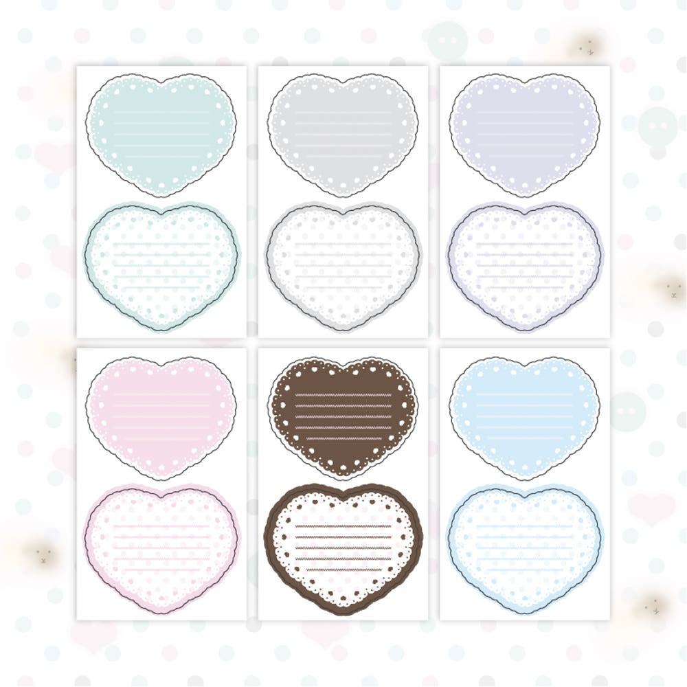 waytoofetch - lacy love memo sheet sticker