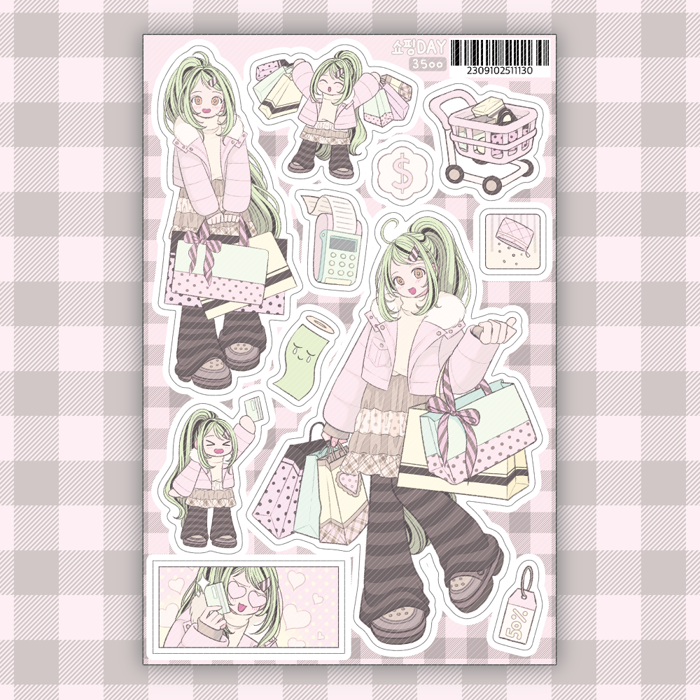 sinekeem - shopping day sticker
