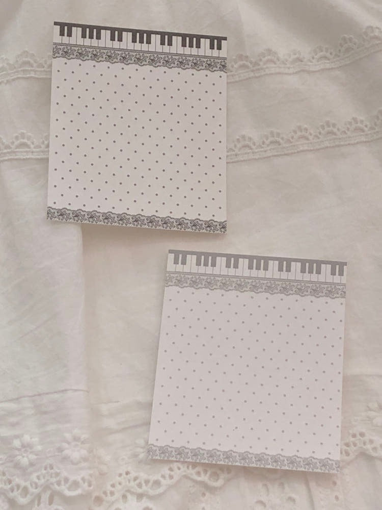 loverspickme - piano lace memo sheet sticker