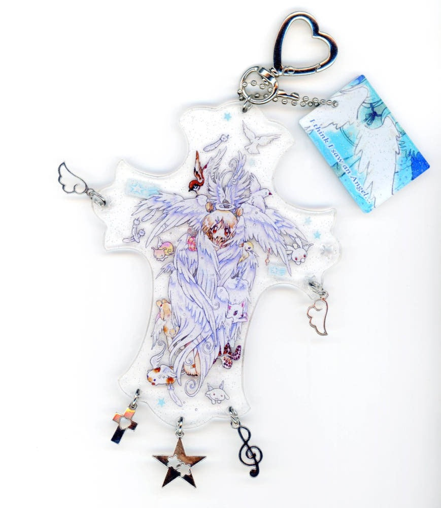 Oliwa - born from wings glitter keyring