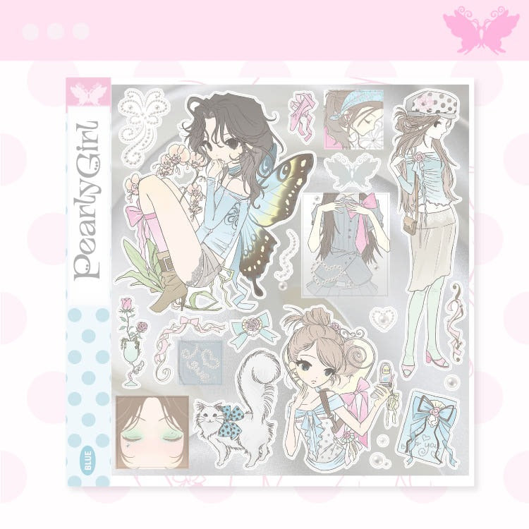 jbeagoop - pearly girl blue sticker
