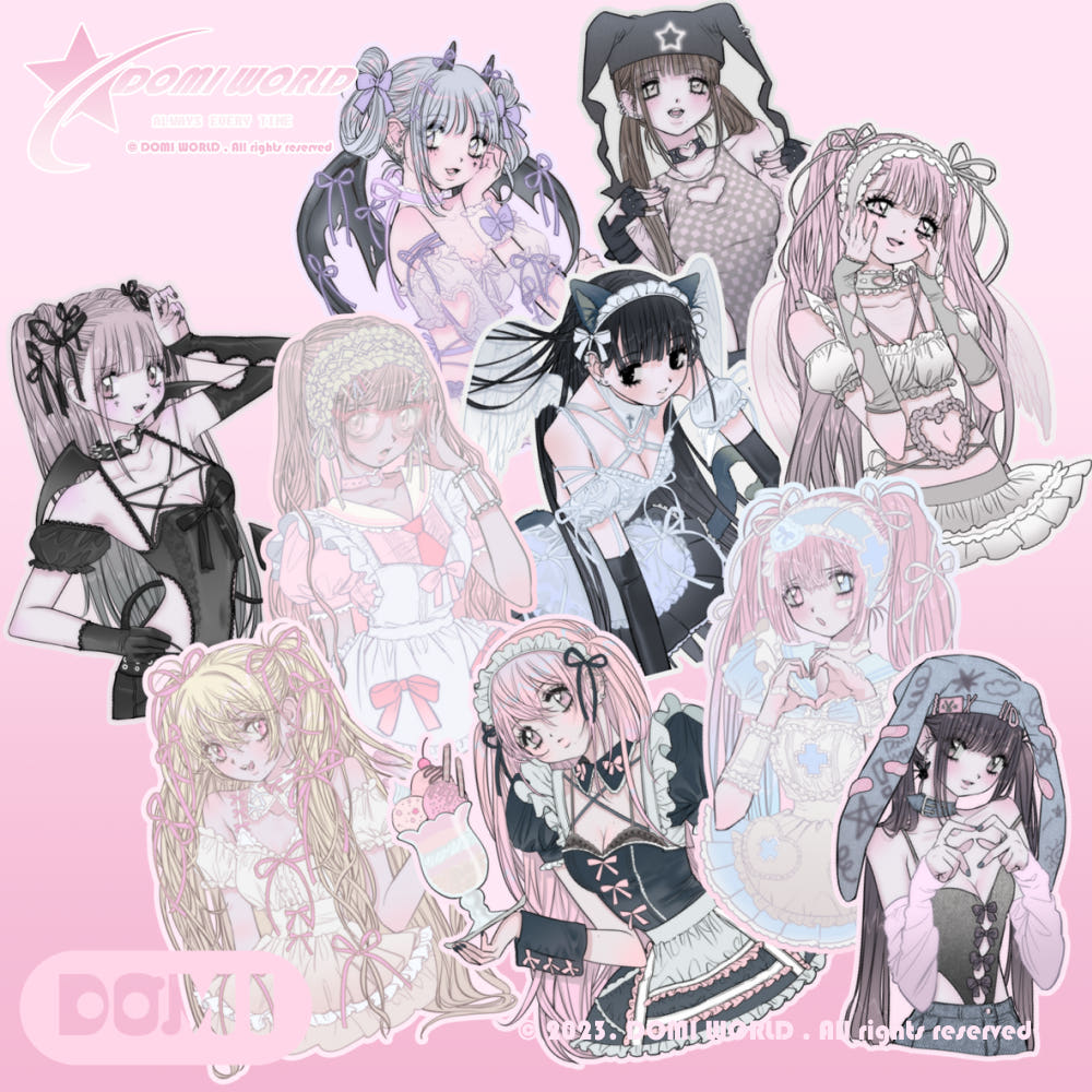 Domi world - 10pcs die cut sticker