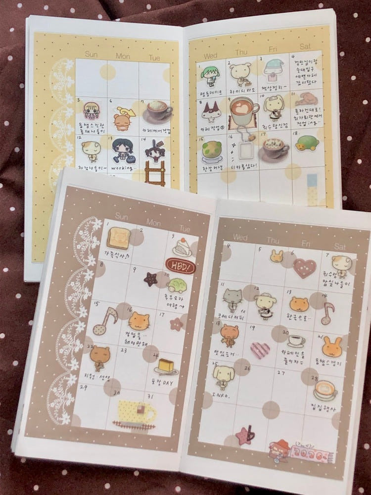 loverspickme - lace monthly memo sheet sticker