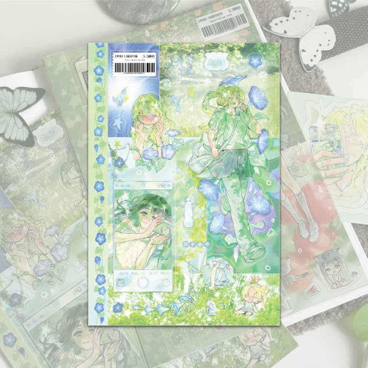 huae - morning glory summer sticker sheet