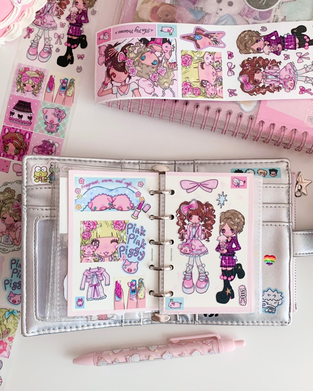 ♡ Sunonebird - The Pig Princess Roll Sticker Kiss Cut