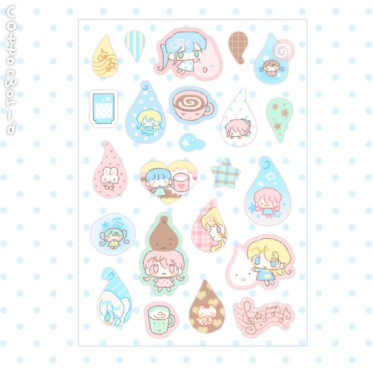 cotton world - bubble sticker
