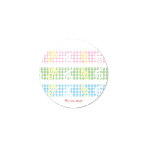 ♡ Atoz Club - Soda Music Note Check Masking Tape Set