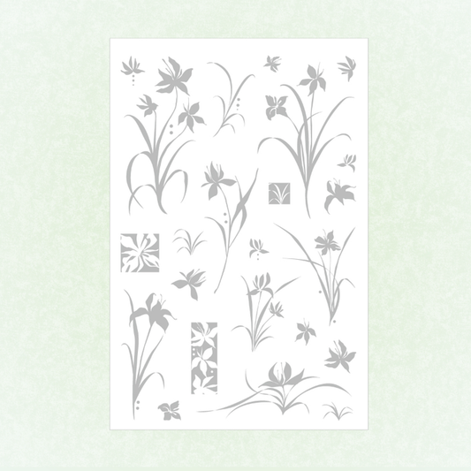 pearly button - gray white sticker
