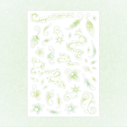 pearly button - forest sticker